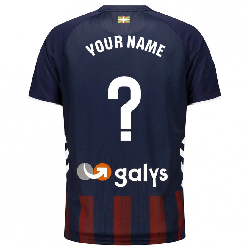 Danxen Bambino Maglia Il Tuo Nome #0 Blu Scuro Rosso Kit Gara Home 2025/26 Maglietta