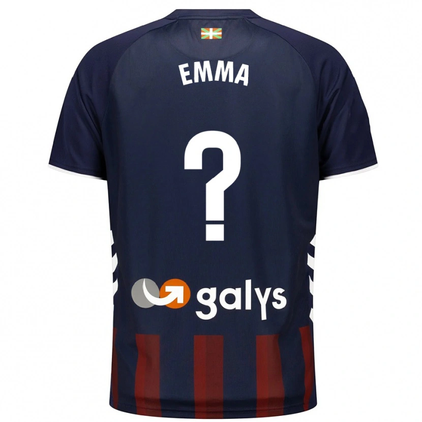 Danxen Bambino Maglia Emma Moreno Torres #0 Blu Scuro Rosso Kit Gara Home 2025/26 Maglietta