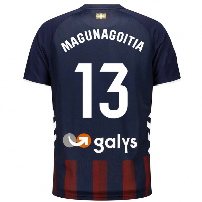 Danxen Bambino Maglia Jonmi Magunagoitia #13 Blu Scuro Rosso Kit Gara Home 2025/26 Maglietta
