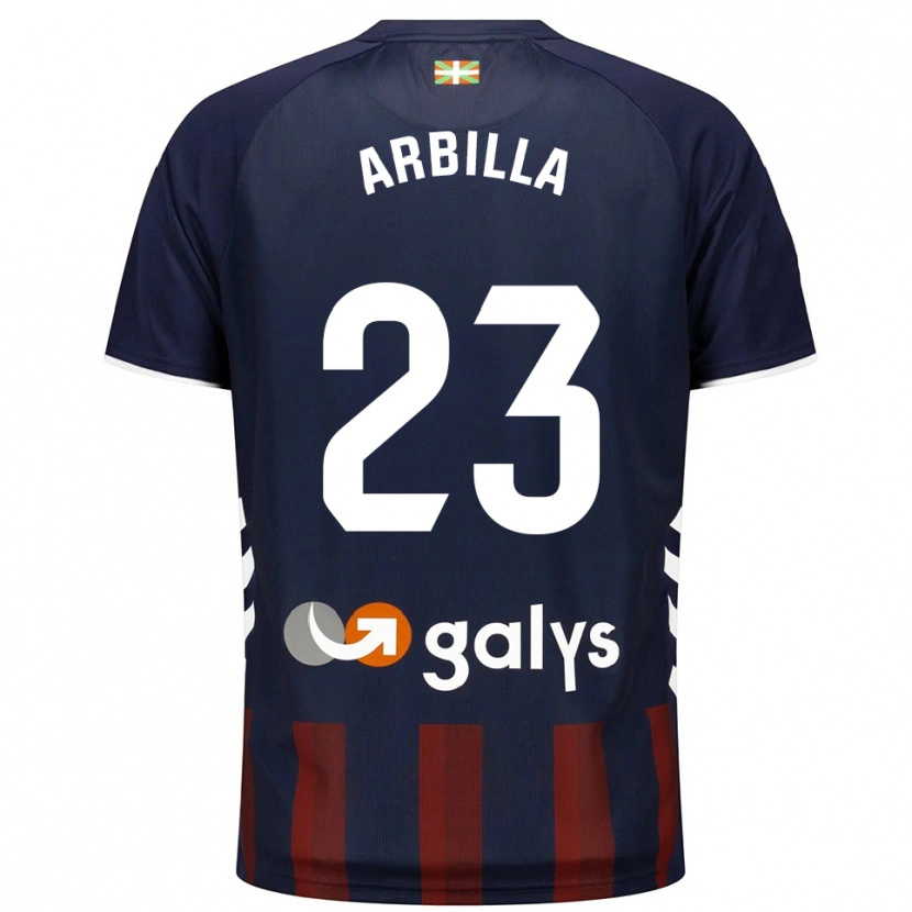 Danxen Bambino Maglia Anaitz Arbilla #23 Blu Scuro Rosso Kit Gara Home 2025/26 Maglietta