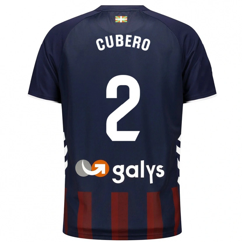 Danxen Bambino Maglia Sergio Cubero #2 Blu Scuro Rosso Kit Gara Home 2025/26 Maglietta