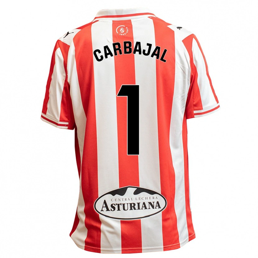 Danxen Bambino Maglia Cristina Díaz Carbajal #1 Bianco Rosso Kit Gara Home 2025/26 Maglietta