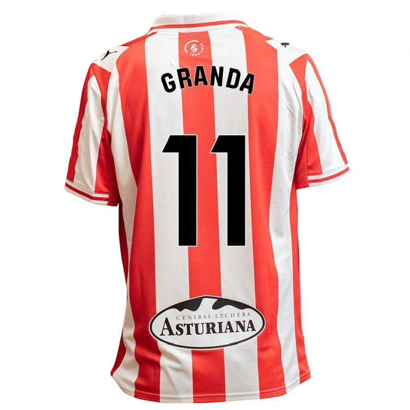Danxen Bambino Maglia Lucía Granda Ibañez #11 Bianco Rosso Kit Gara Home 2025/26 Maglietta