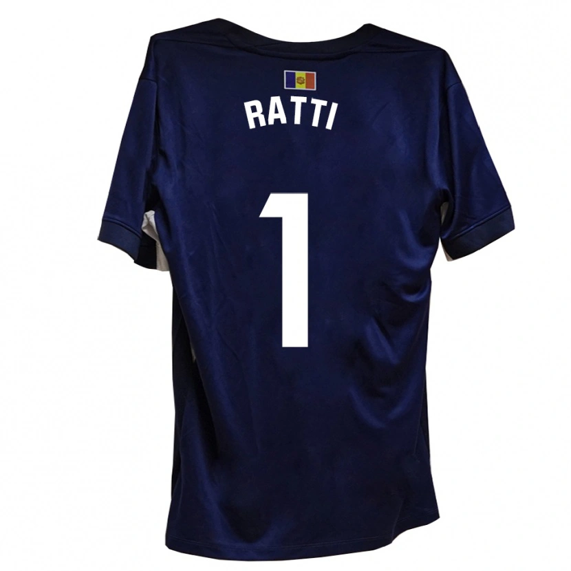 Danxen Bambino Maglia Nico Ratti #1 Blu Navy Bianco Kit Gara Home 2025/26 Maglietta