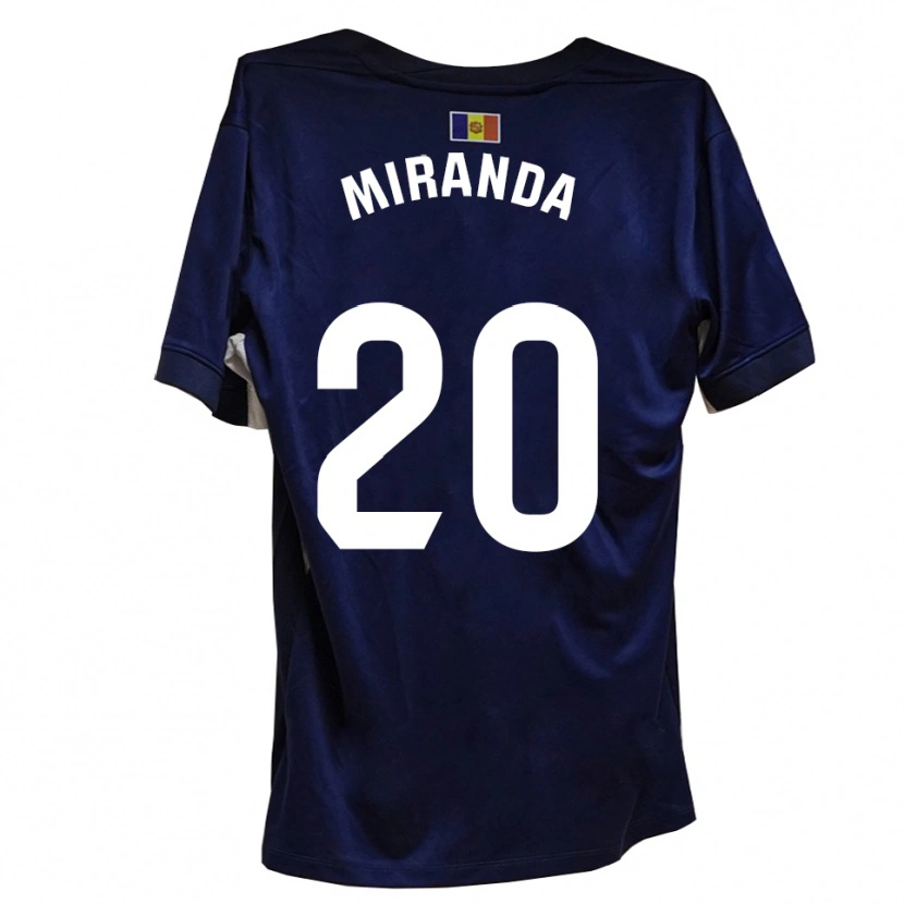 Danxen Bambino Maglia Pau Miranda #20 Blu Navy Bianco Kit Gara Home 2025/26 Maglietta