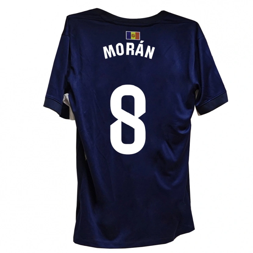 Danxen Bambino Maglia Erik Morán #8 Blu Navy Bianco Kit Gara Home 2025/26 Maglietta