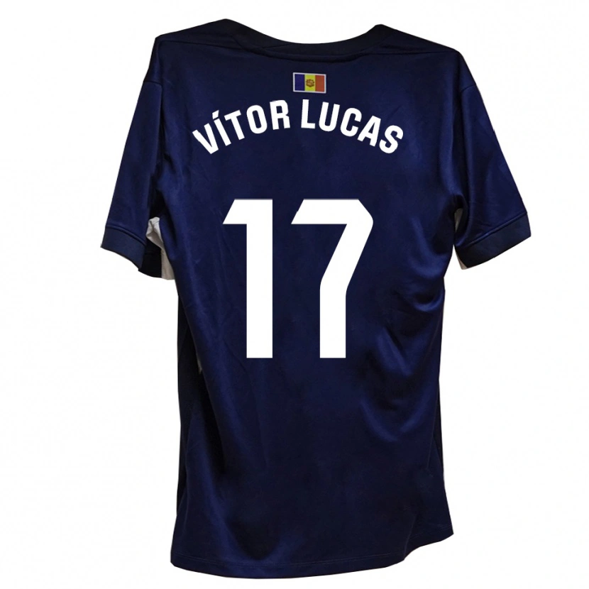 Danxen Bambino Maglia Bruno Vítor Lucas #17 Blu Navy Bianco Kit Gara Home 2025/26 Maglietta