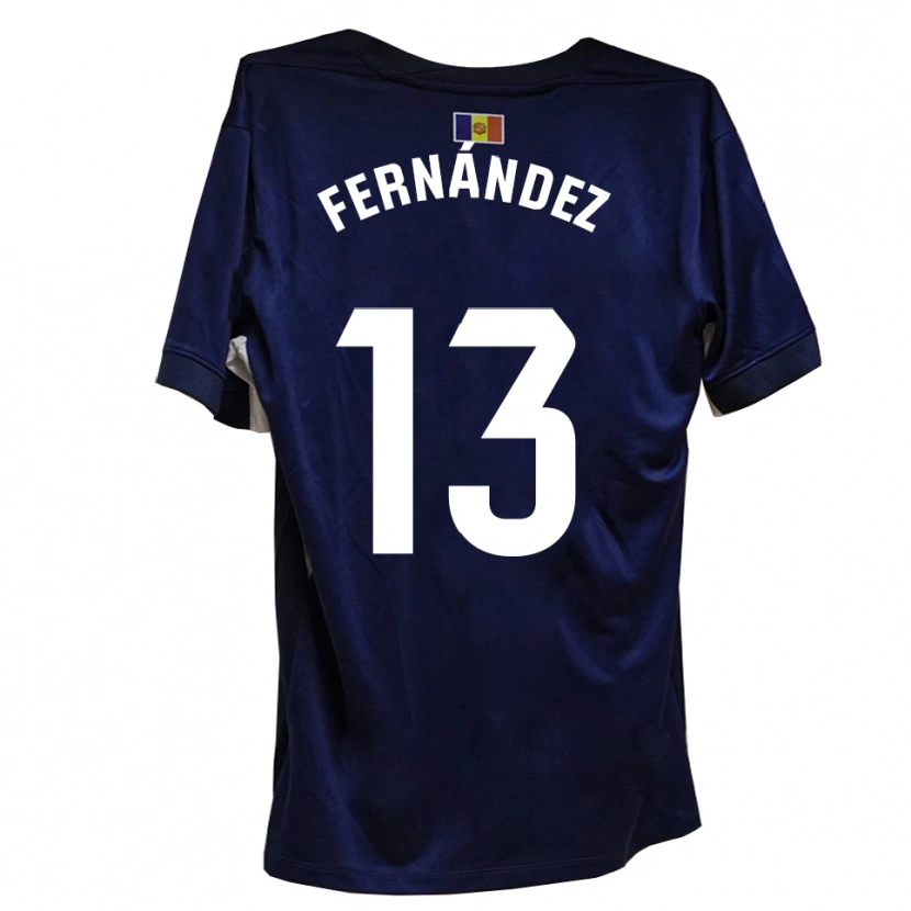 Danxen Bambino Maglia Ferran Fernández #13 Blu Navy Bianco Kit Gara Home 2025/26 Maglietta