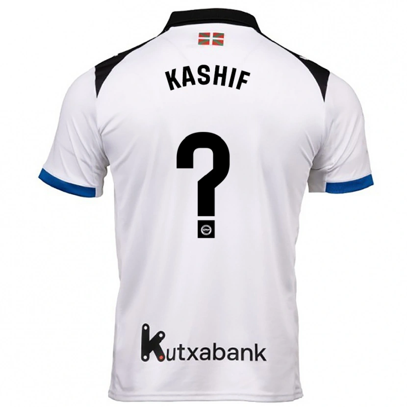 Danxen Bambino Maglia Sami Kashif #0 Bianco Blu Kit Gara Away 2025/26 Maglietta