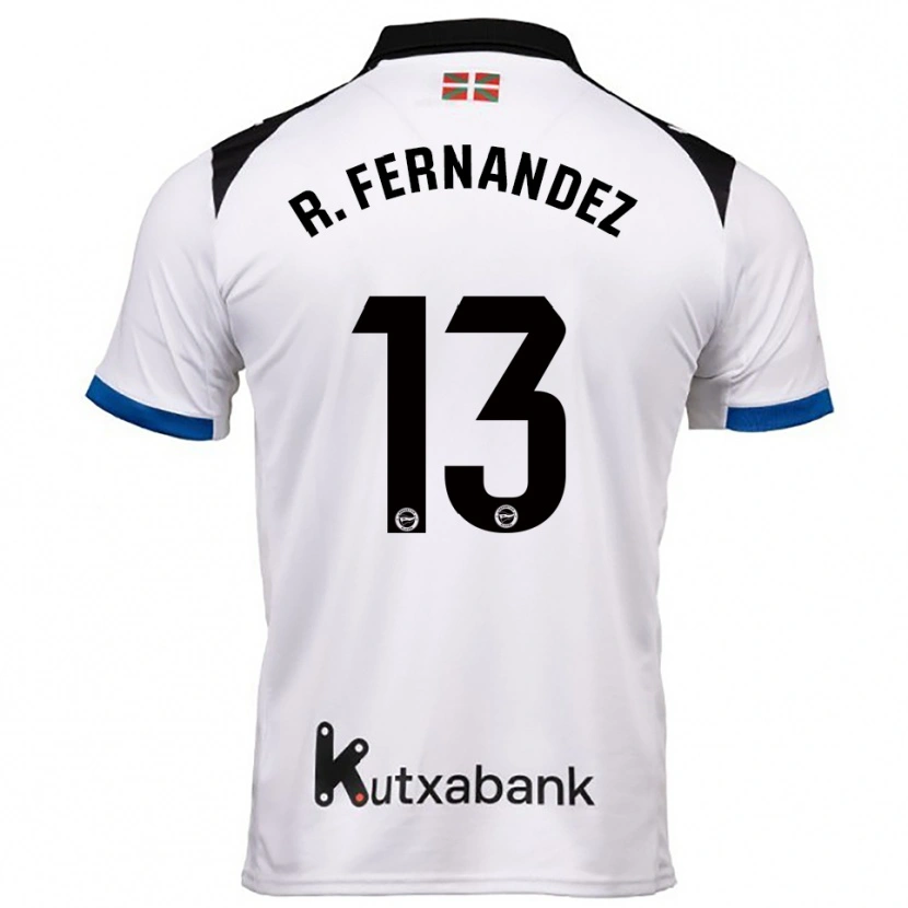 Danxen Bambino Maglia Raúl Fernández #13 Bianco Blu Kit Gara Away 2025/26 Maglietta