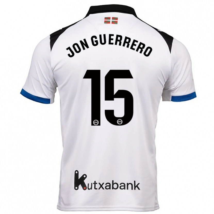 Danxen Bambino Maglia Julen Jon Guerrero #15 Bianco Blu Kit Gara Away 2025/26 Maglietta