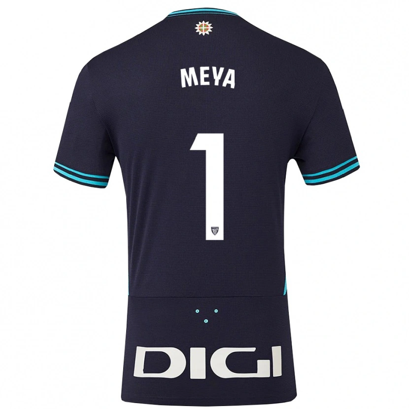 Danxen Bambino Maglia Aina Meya Bellot #1 Blu Scuro Azzurro Kit Gara Away 2025/26 Maglietta