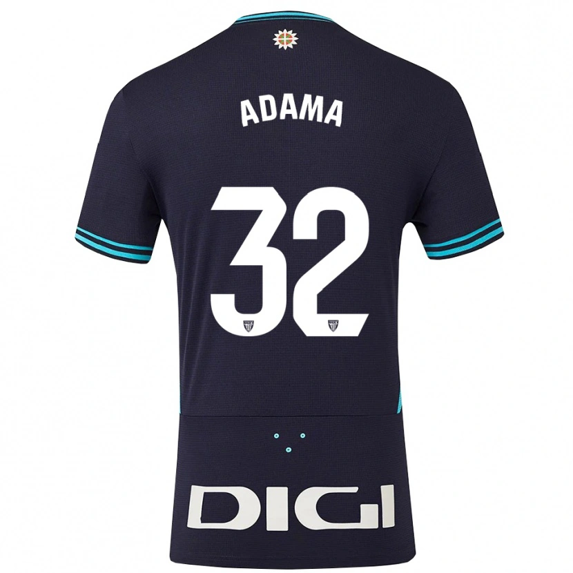 Danxen Bambino Maglia Adama Boiro #32 Blu Scuro Azzurro Kit Gara Away 2025/26 Maglietta