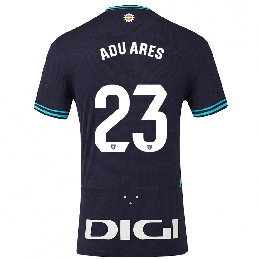 Danxen Bambino Maglia Adu Ares #23 Blu Scuro Azzurro Kit Gara Away 2025/26 Maglietta