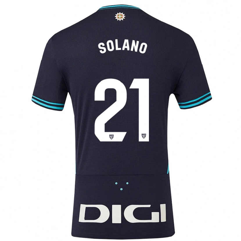 Danxen Bambino Maglia Bibiane Schulze-Solano #21 Blu Scuro Azzurro Kit Gara Away 2025/26 Maglietta