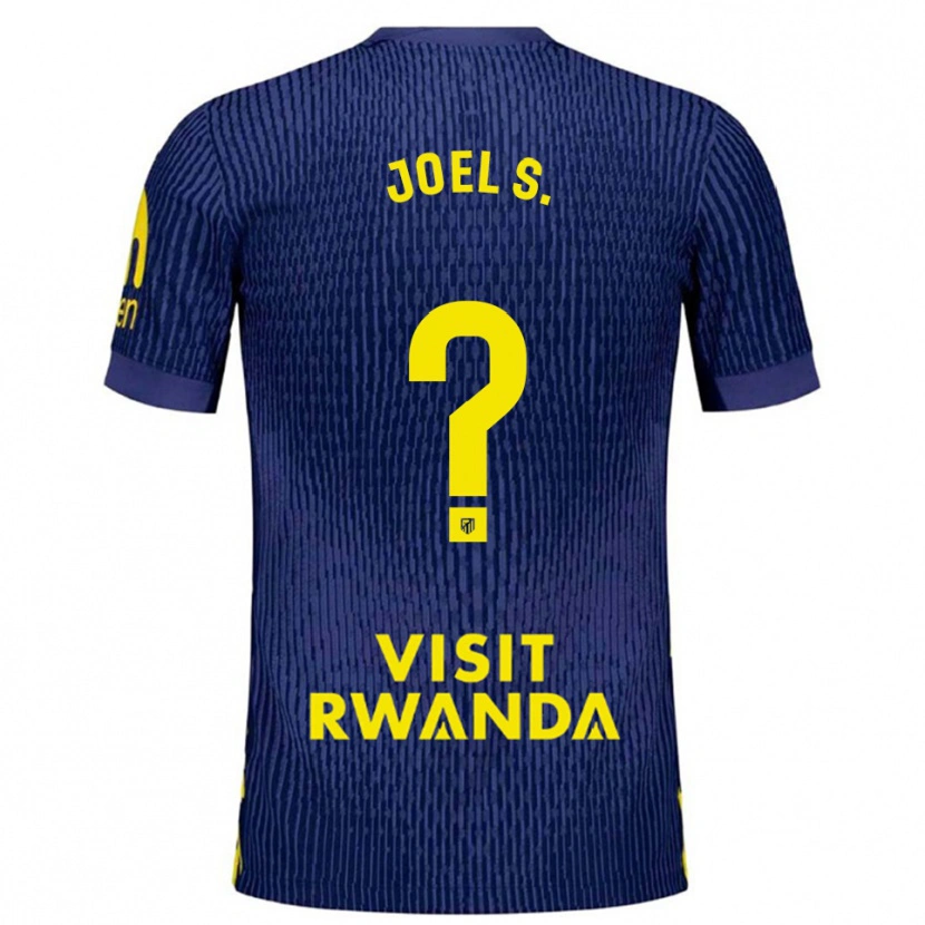 Danxen Bambino Maglia Joel Sánchez #0 Blu Scuro Giallo Kit Gara Away 2025/26 Maglietta