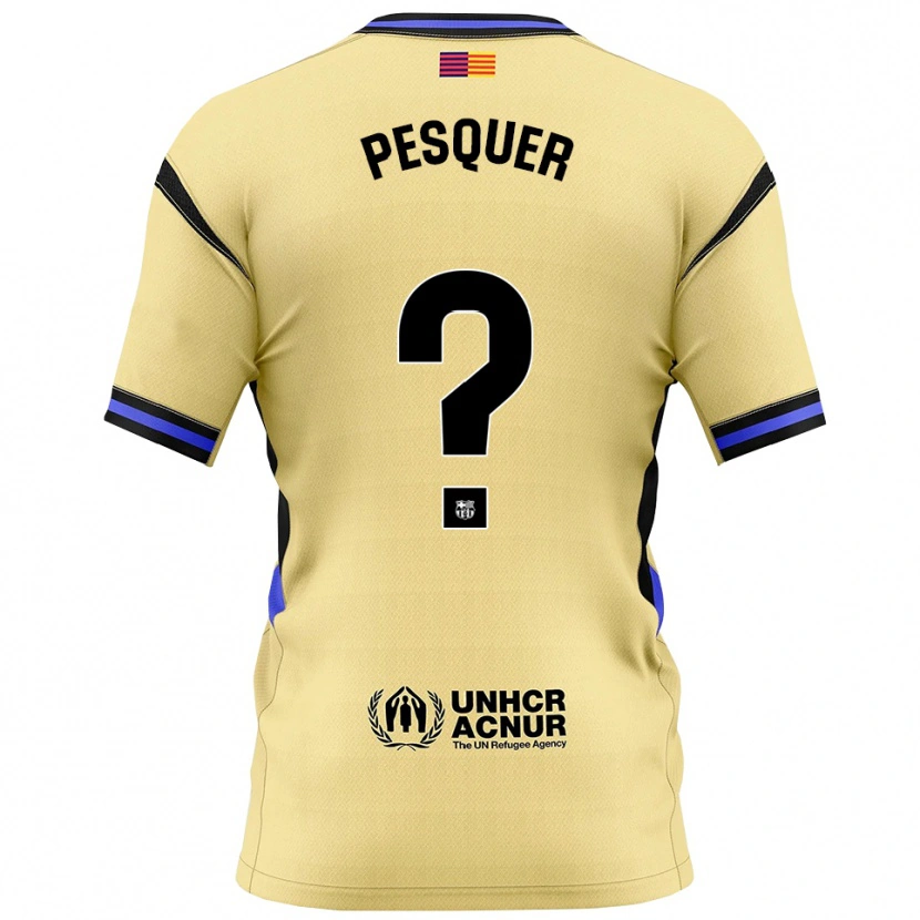 Danxen Bambino Maglia Jordi Pesquer #0 Giallo Nero Kit Gara Away 2025/26 Maglietta