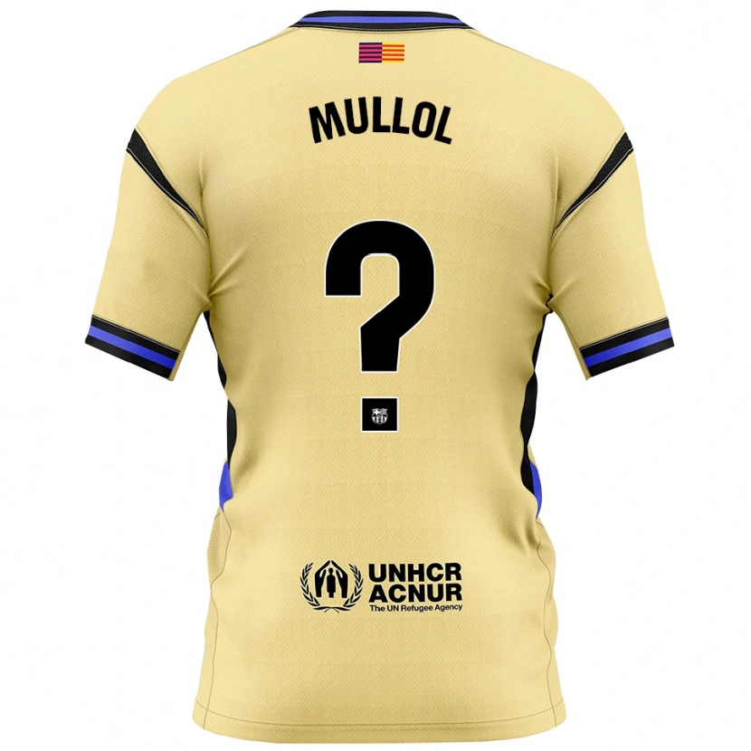 Danxen Bambino Maglia Gerard Mullol #0 Giallo Nero Kit Gara Away 2025/26 Maglietta