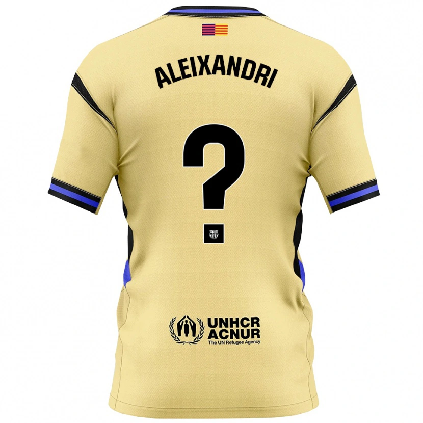 Danxen Bambino Maglia Laia Aleixandri López #0 Giallo Nero Kit Gara Away 2025/26 Maglietta