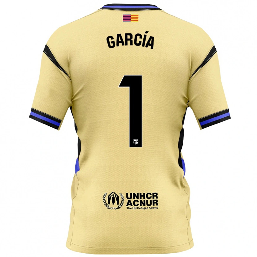 Danxen Bambino Maglia Joan García #1 Giallo Nero Kit Gara Away 2025/26 Maglietta