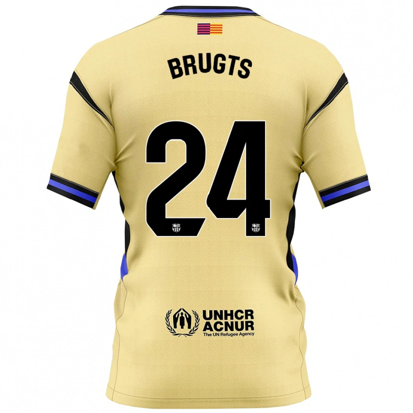 Danxen Bambino Maglia Esmee Brugts #24 Giallo Nero Kit Gara Away 2025/26 Maglietta