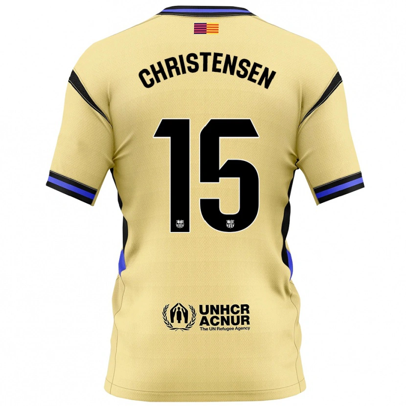 Danxen Bambino Maglia Andreas Christensen #15 Giallo Nero Kit Gara Away 2025/26 Maglietta