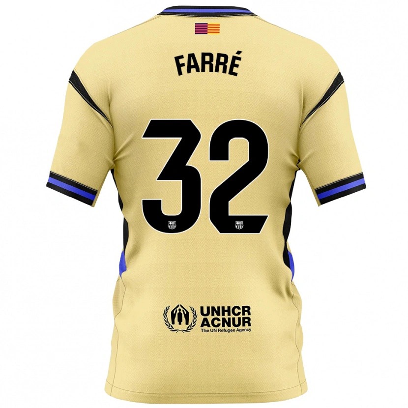 Danxen Bambino Maglia Landry Farré #32 Giallo Nero Kit Gara Away 2025/26 Maglietta