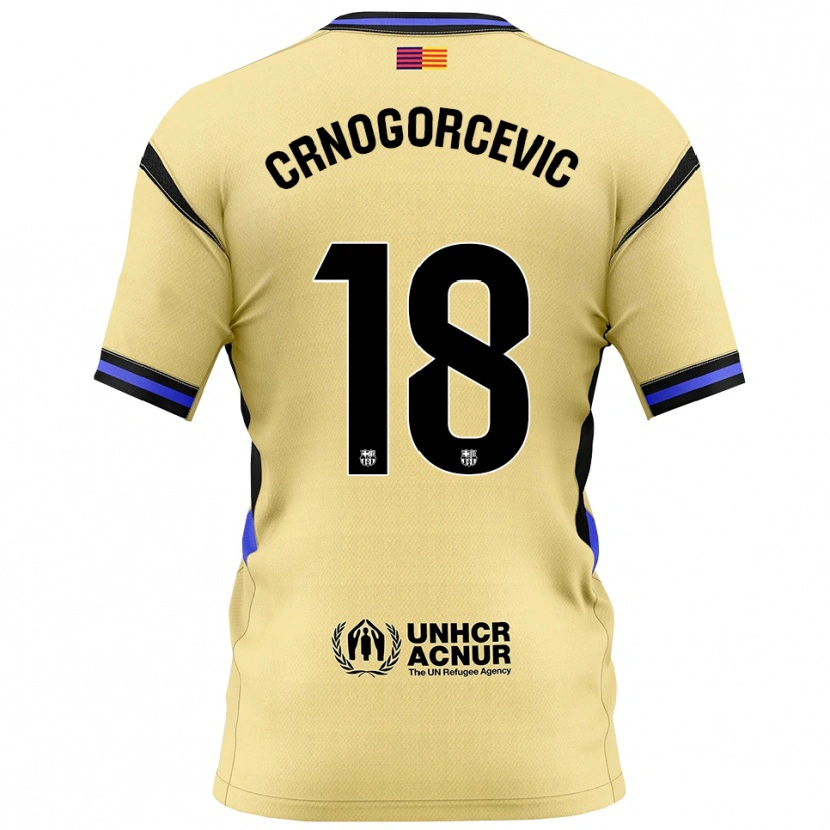 Danxen Bambino Maglia Ana-Maria Crnogorcevic #18 Giallo Nero Kit Gara Away 2025/26 Maglietta