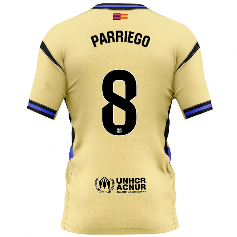 Danxen Bambino Maglia Marcos Parriego #8 Giallo Nero Kit Gara Away 2025/26 Maglietta