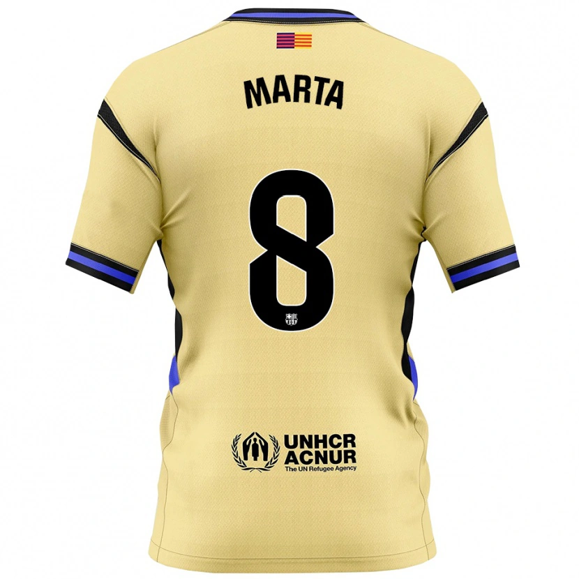 Danxen Bambino Maglia Marta Torrejón #8 Giallo Nero Kit Gara Away 2025/26 Maglietta