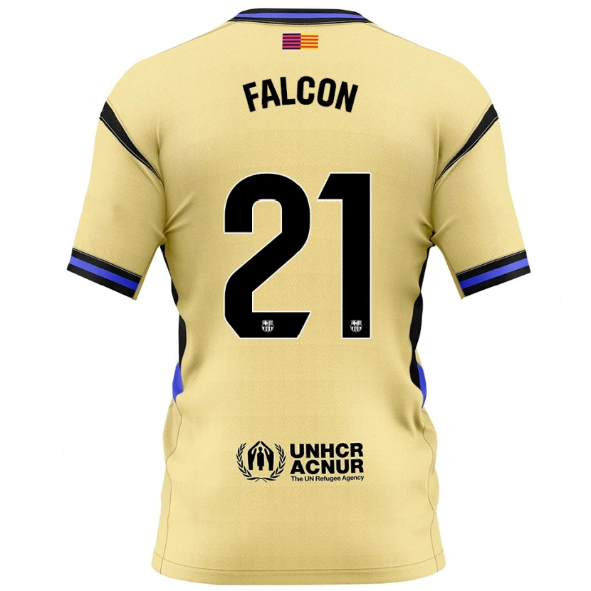 Danxen Bambino Maglia Andrea Falcon #21 Giallo Nero Kit Gara Away 2025/26 Maglietta