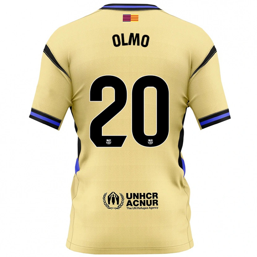 Danxen Bambino Maglia Dani Olmo #20 Giallo Nero Kit Gara Away 2025/26 Maglietta