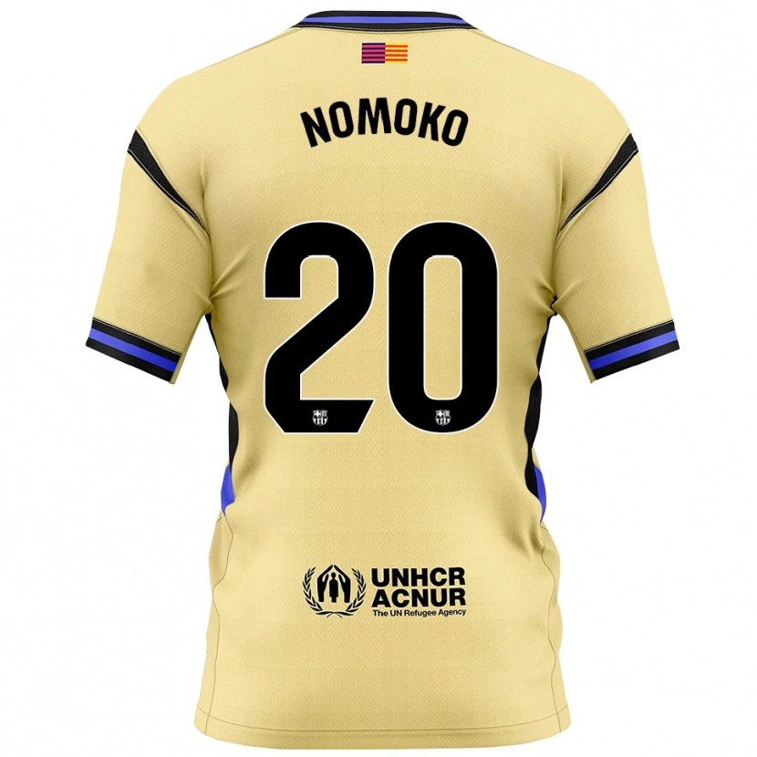 Danxen Bambino Maglia Sama Nomoko #20 Giallo Nero Kit Gara Away 2025/26 Maglietta