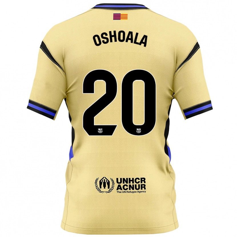 Danxen Bambino Maglia Asisat Oshoala #20 Giallo Nero Kit Gara Away 2025/26 Maglietta