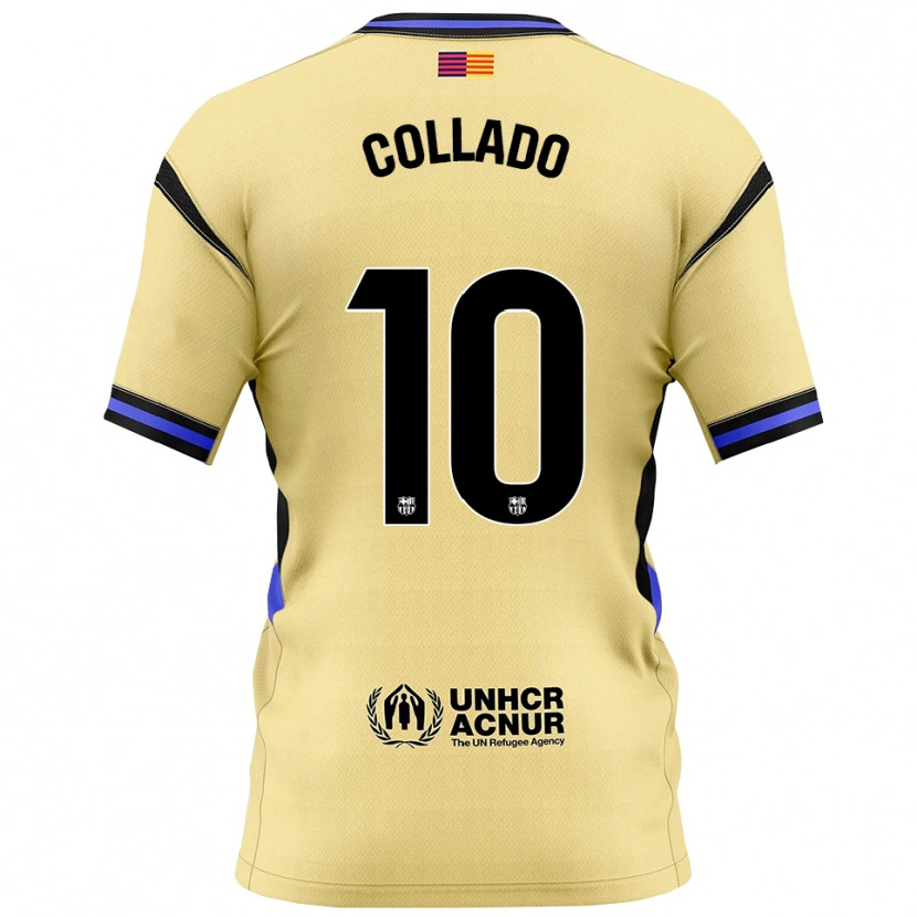 Danxen Bambino Maglia Alex Collado #10 Giallo Nero Kit Gara Away 2025/26 Maglietta