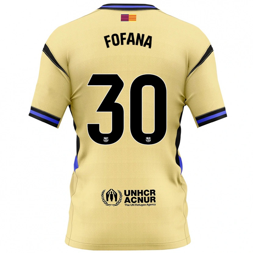 Danxen Bambino Maglia Nuhu Fofana #30 Giallo Nero Kit Gara Away 2025/26 Maglietta