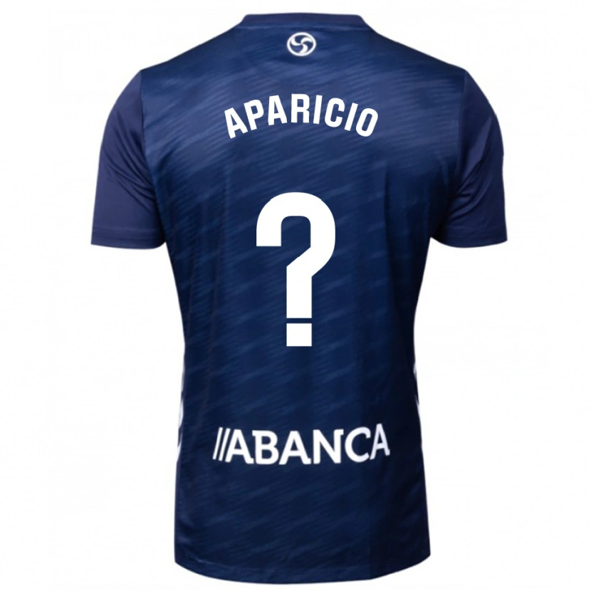 Danxen Bambino Maglia Pablo Aparicio #0 Blu Scuro Bianco Kit Gara Away 2025/26 Maglietta