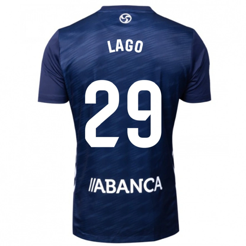 Danxen Bambino Maglia Yoel Lago #29 Blu Scuro Bianco Kit Gara Away 2025/26 Maglietta