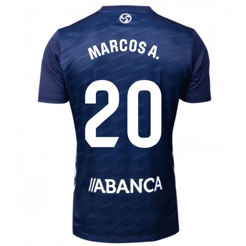 Danxen Bambino Maglia Marcos Alonso #20 Blu Scuro Bianco Kit Gara Away 2025/26 Maglietta