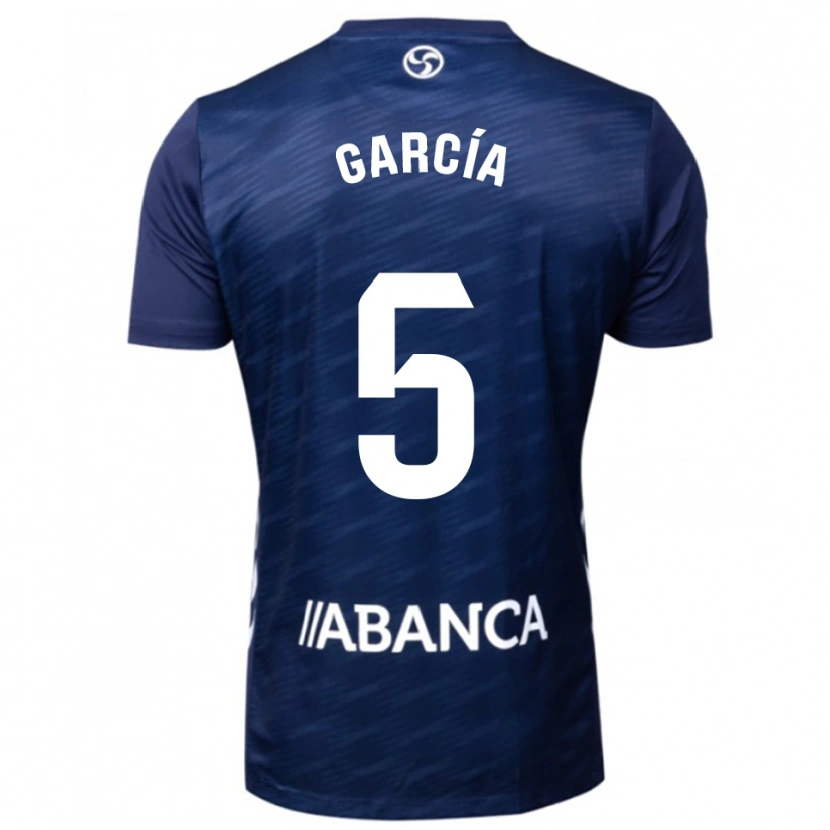 Danxen Bambino Maglia Noa García #5 Blu Scuro Bianco Kit Gara Away 2025/26 Maglietta