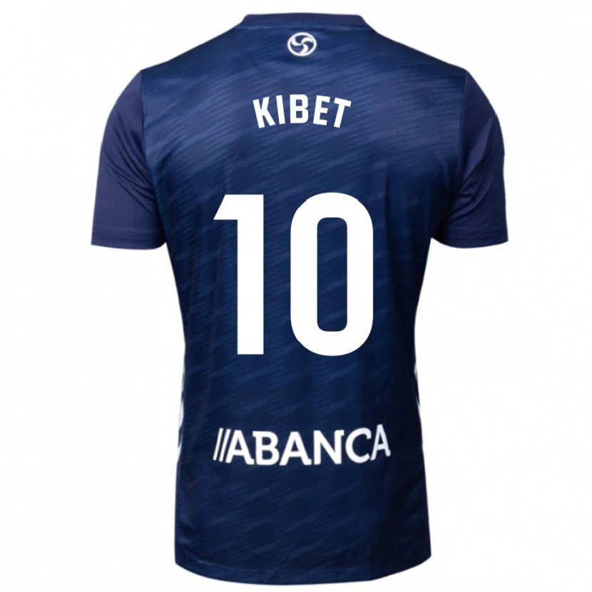 Danxen Bambino Maglia Aldrine Kibet #10 Blu Scuro Bianco Kit Gara Away 2025/26 Maglietta