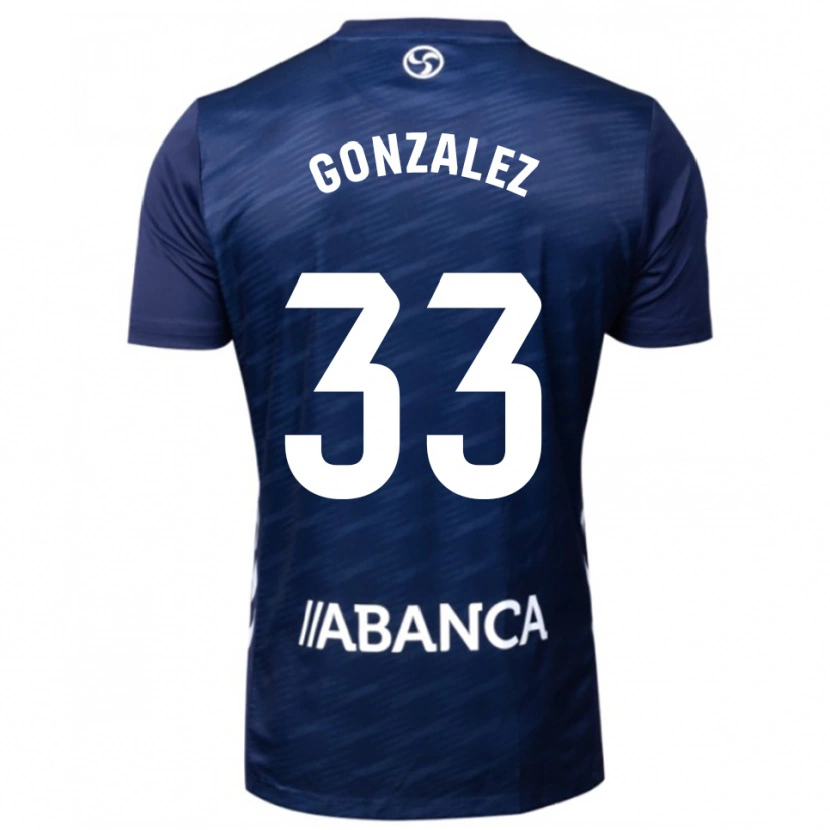 Danxen Bambino Maglia Marcos González #33 Blu Scuro Bianco Kit Gara Away 2025/26 Maglietta