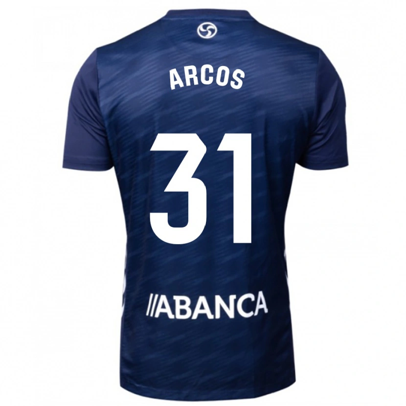 Danxen Bambino Maglia Ángel Arcos #31 Blu Scuro Bianco Kit Gara Away 2025/26 Maglietta