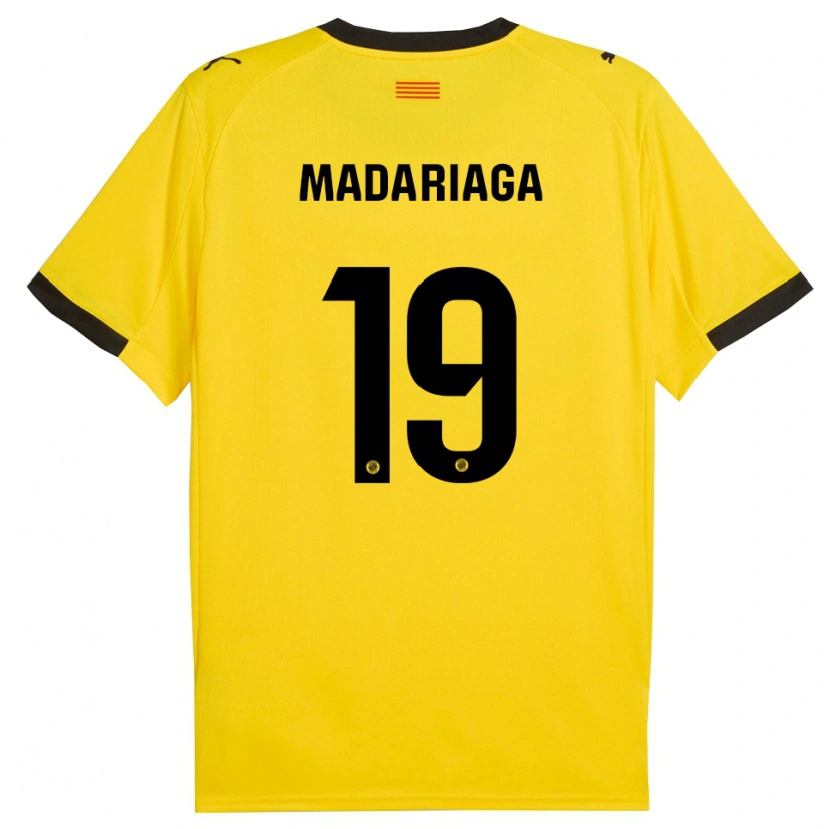 Danxen Bambino Maglia Génesis Madariaga #19 Giallo Nero Kit Gara Away 2025/26 Maglietta