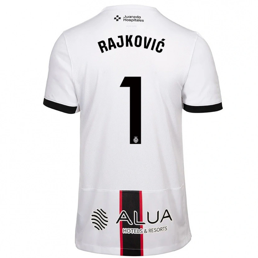 Danxen Bambino Maglia Predrag Rajkovic #1 Bianco Nero Kit Gara Away 2025/26 Maglietta