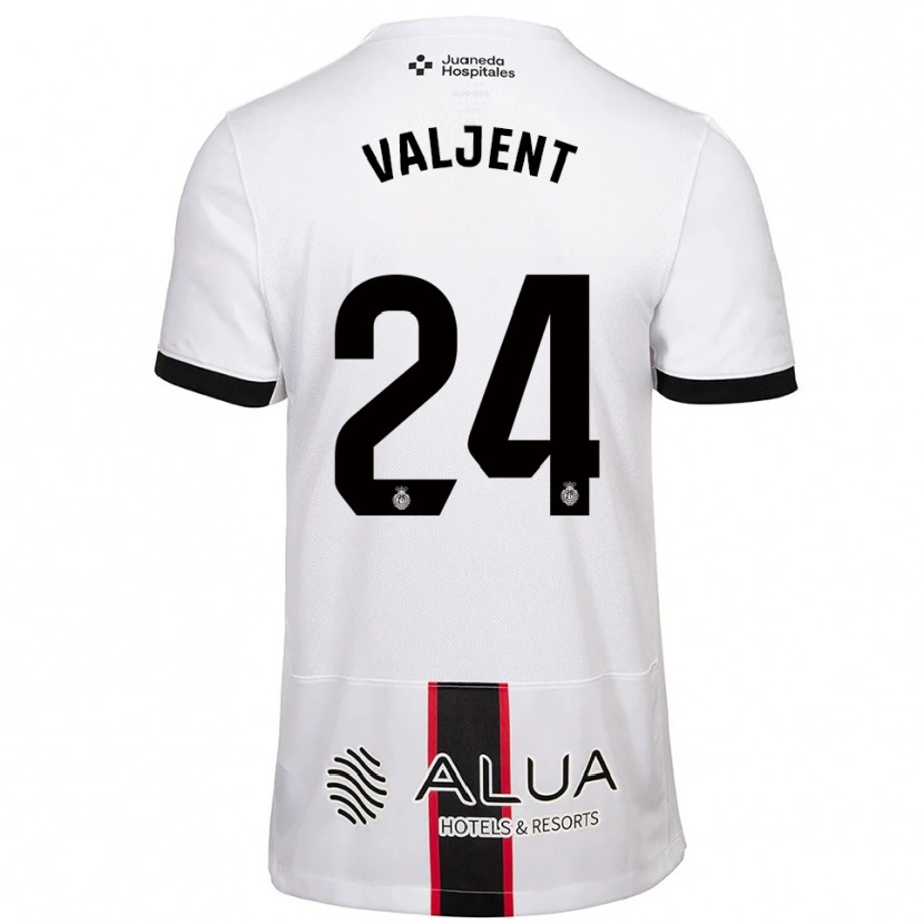 Danxen Bambino Maglia Martin Valjent #24 Bianco Nero Kit Gara Away 2025/26 Maglietta
