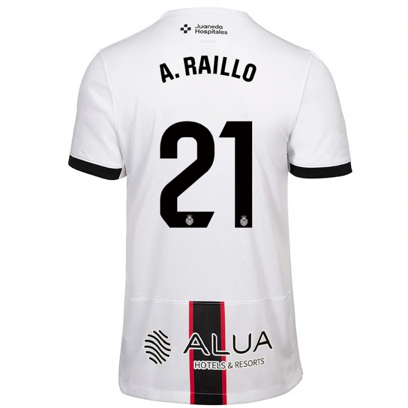 Danxen Bambino Maglia Antonio Raíllo #21 Bianco Nero Kit Gara Away 2025/26 Maglietta
