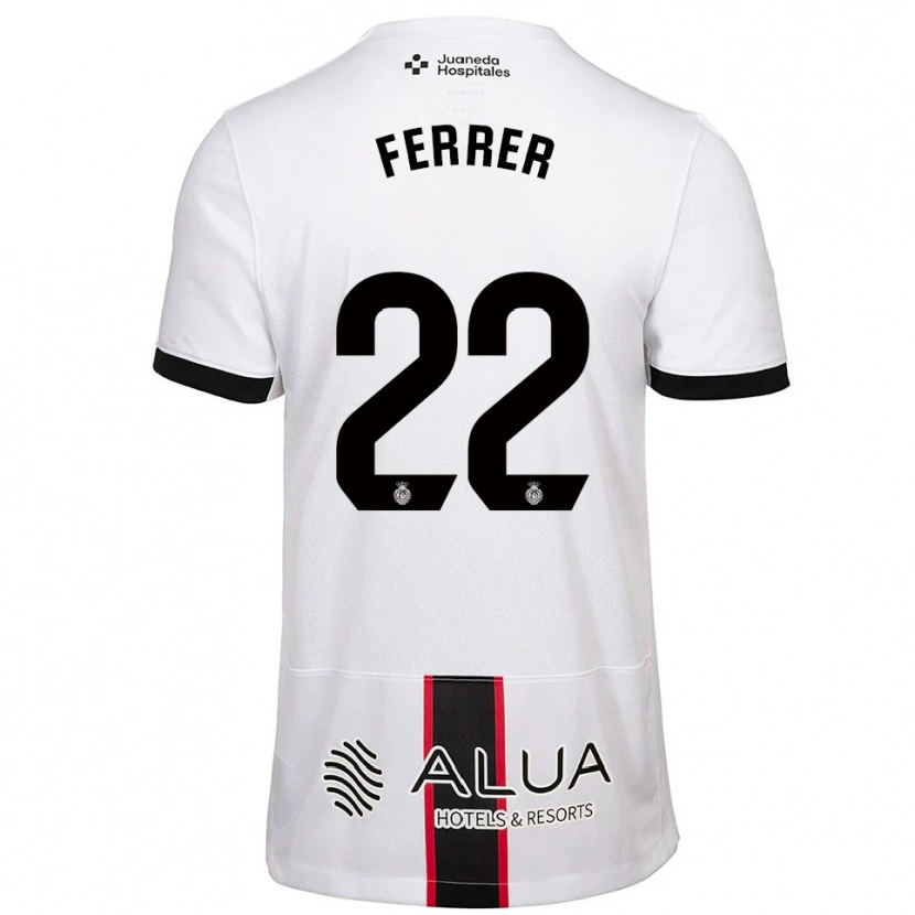 Danxen Bambino Maglia David Ferrer #22 Bianco Nero Kit Gara Away 2025/26 Maglietta
