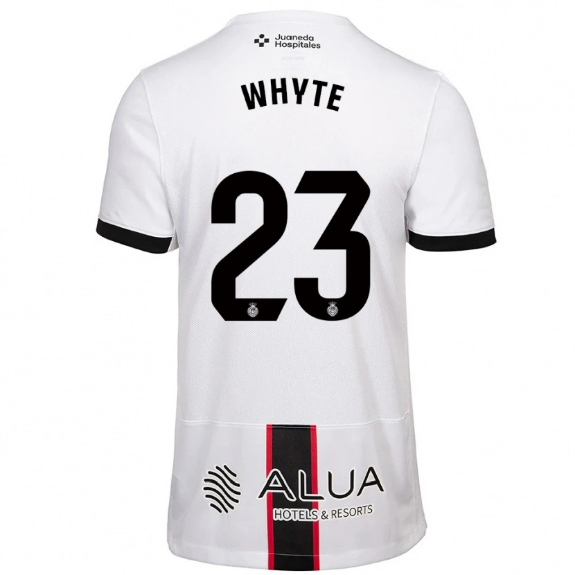 Danxen Bambino Maglia Michael Whyte #23 Bianco Nero Kit Gara Away 2025/26 Maglietta