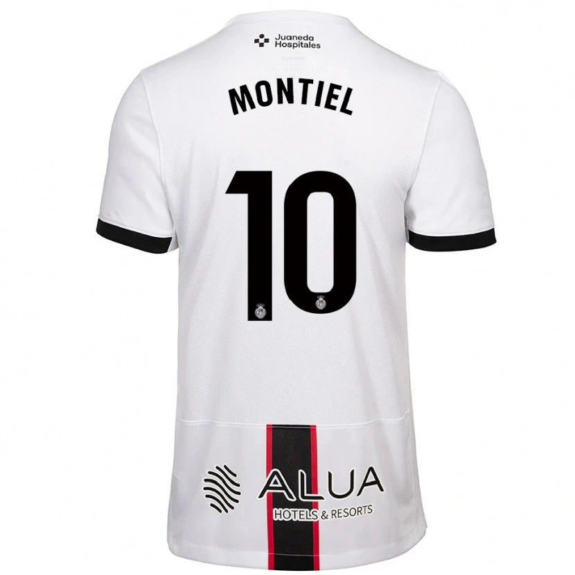 Danxen Bambino Maglia Luis Montiel #10 Bianco Nero Kit Gara Away 2025/26 Maglietta